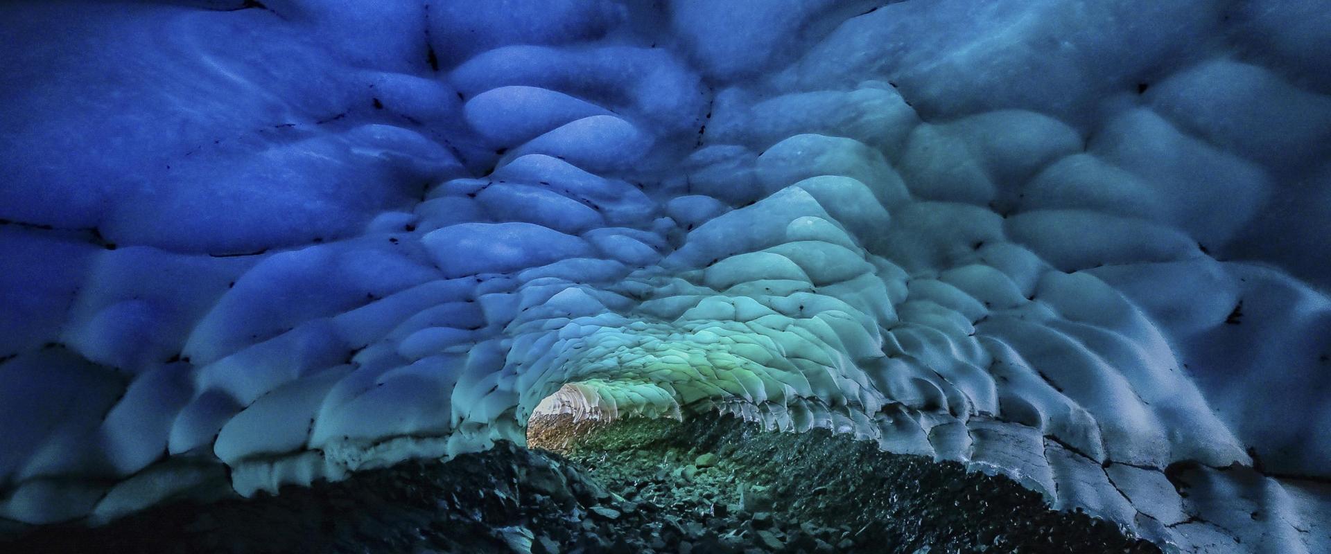 Blue cave in Patagonia