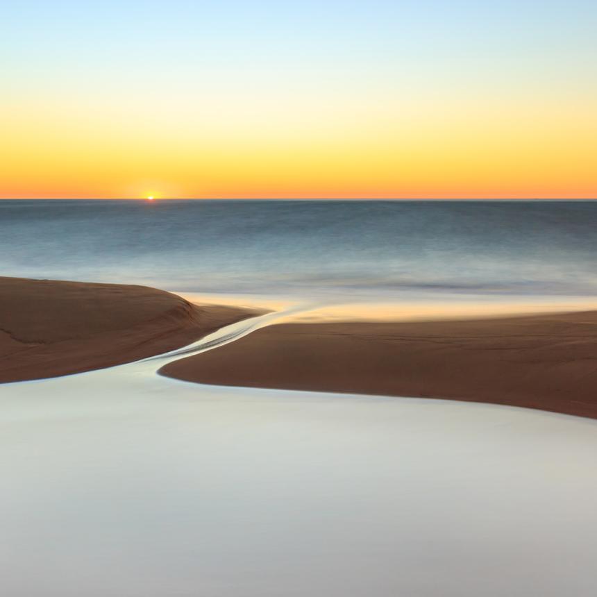 Spectacular sunrise in Camboriú, Brazilian coast city